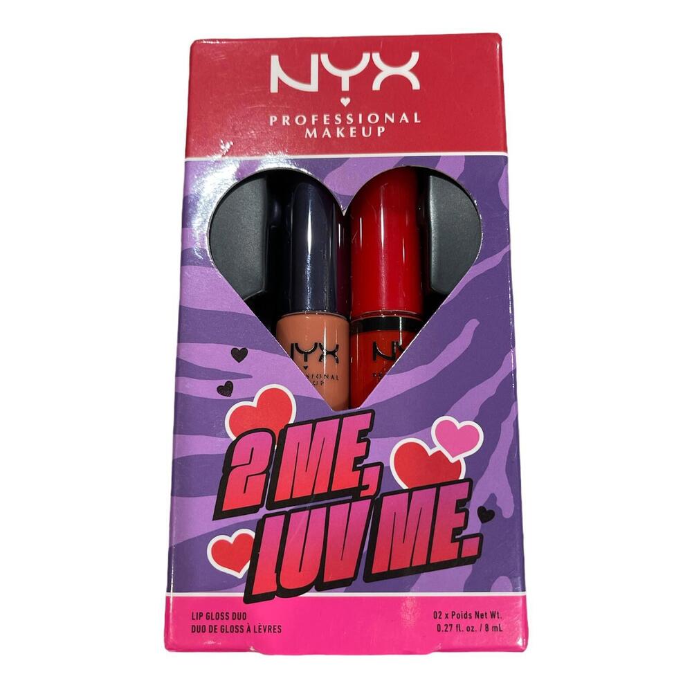NYX Professional Makeup 2 ME, LUV ME Valentines Butter Lip Gloss Duo - 2pk/0.54